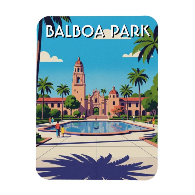 Ímã Balboa Park San Diego CA Viagem (Vertical)