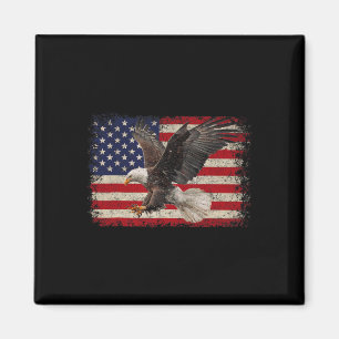 Imã Bald Eagle 4 De Julho Americano Flag Eagle Pat