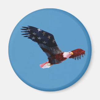 Imã Bald Eagle American Flag Magnet