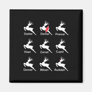 Imã Balé Ballerina Dança T de Reindeer de Natal