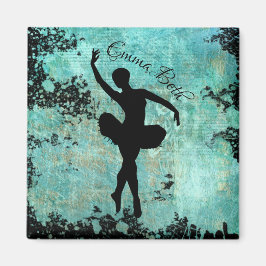 Imã Balé Ballerina Silhouette em Azul