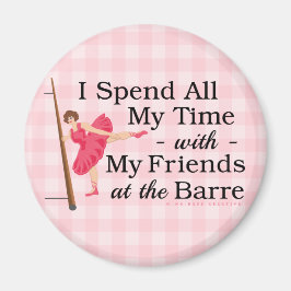 Imã Balé bonito Barre Funny Ballerina Dancer Gingham
