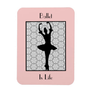 Ímã Balé De Ballerina Silhouette É Vida