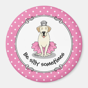 Imã Balé Princesa Amarelo Labrador Cachorro do Retrie