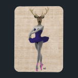 Ímã Balé veado em azul<br><div class="desc">Balé Veado em Azul por Fab Funky. Tem uma bailarina de veados. | 190812D</div>