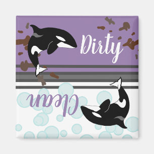 Imã Baleia Assassina Orca Suja/Limpa