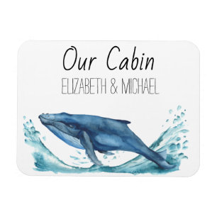 Ímã Baleia Azul do Mar de Cruzeiro Personalizada