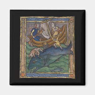 Imã Baleia Bestiária Medieval c. 1270