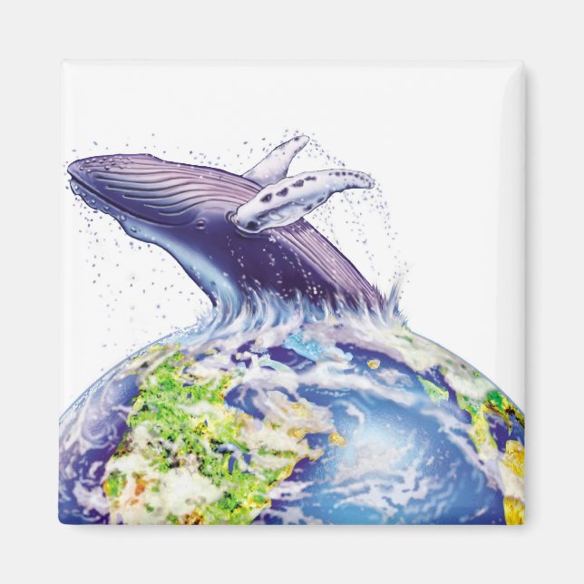 Imã baleia e design da terra (Frente)