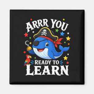 Imã Baleia professora pirata engraçada arrr pronta par