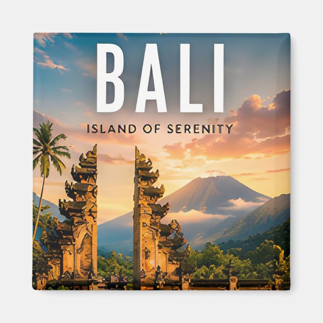 Imã 🌺 Bali Indonésia Templo Tropical (Frente)