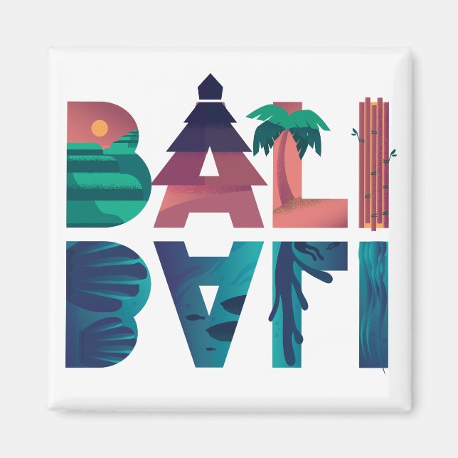 Imã Bali Indonesia Viagem Sticker (Frente)