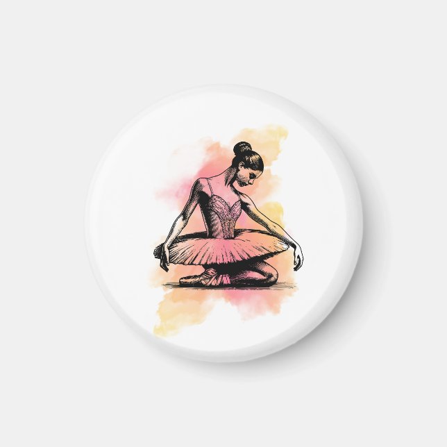 Imã Ballerina Dancing in Color  (Frente)