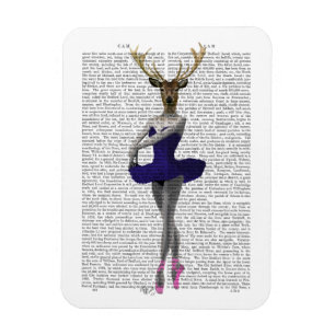 Ímã Ballerina Deer em Azul