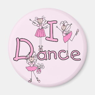 Imã Ballerina Eu Danço Camisetas e Presentes