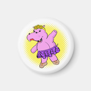Imã Ballerina Hippo Com Tutu