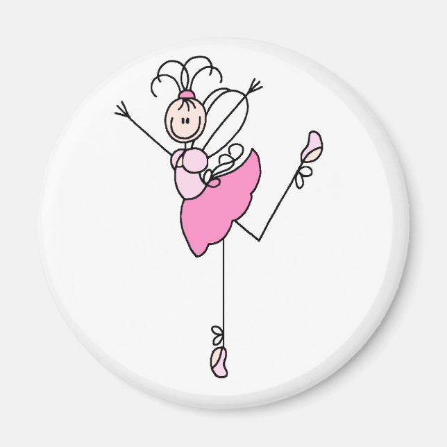 Imã Ballerina Stick Figura 3 Magnet (Frente)