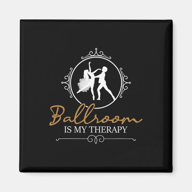 Imã Ballroom É Minha Terapia - Casal De Parceiro Dança (Frente)