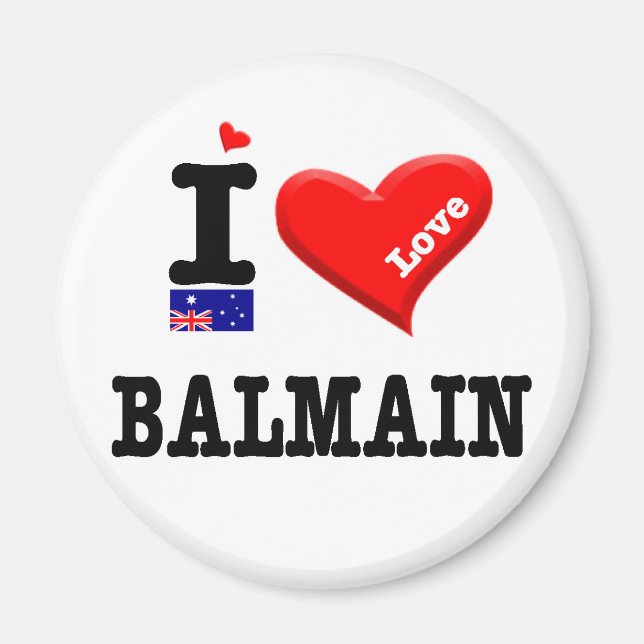Imã BALMAIN - I Love (Frente)