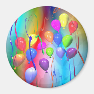 Imã Balões brilhantes do aniversário