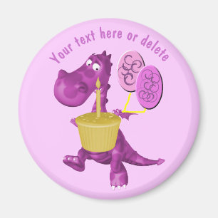 Imã Balões de Cupcake de Dragão Roxo Personalizados