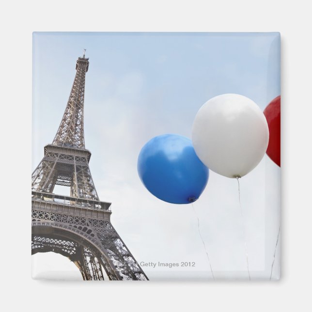 Imã Balões nas cores da bandeira francesa em (Frente)
