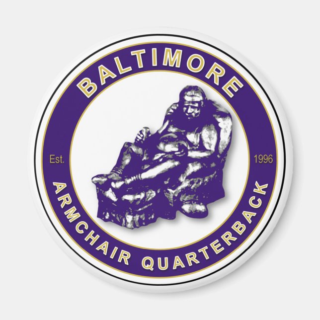 Imã Baltimore Armadeira Quarterback Futebol Magnet (Frente)