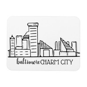Ímã Baltimore Skyline