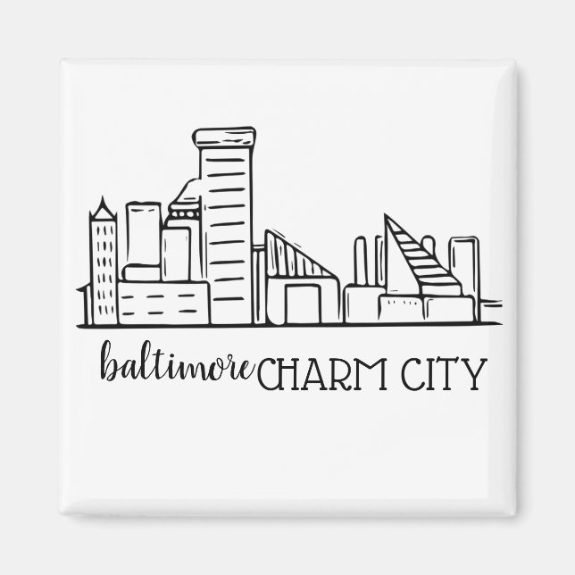 Imã Baltimore Skyline (Frente)