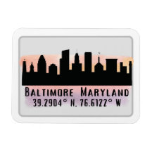 Baltimore Skyline Latitude e Longitude