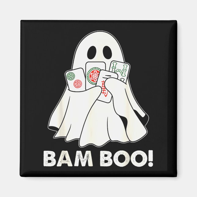 Imã Bam Boo Fantasma de Halloween Jogo de Mahjong Fant (Frente)