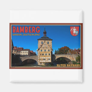 Imã Bamberga - paisagem de Altes Rathaus