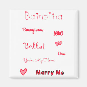 Imã Bambina Love Quotes Set Pack