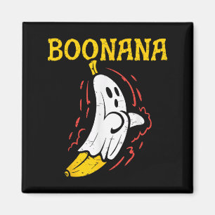 Imã banana fantasma Boonana halloween pun espantoso 