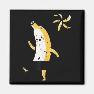 Imã Banana Jogando Fora Peel Engraçada Fruta Homens Qu
