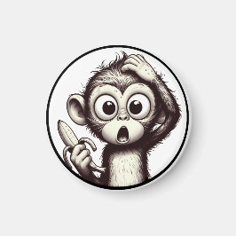 Imã "Banana Peel Crisis Monkey" Magnet