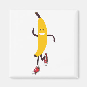 Imã Banana Running dos desenhos animados engraçados