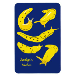 Ímã Banana Slugs Amarelo e Real Azul Personalizado