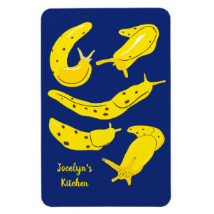 Ímã Banana Slugs Amarelo e Real Azul Personalizado