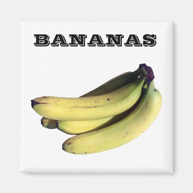 Imã Bananas - (Imã de geladeira Sqare) (Frente)