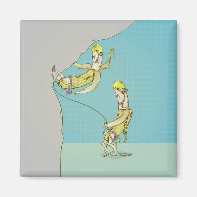 Imã Bananas rock escalando fruta engraçada (Frente)