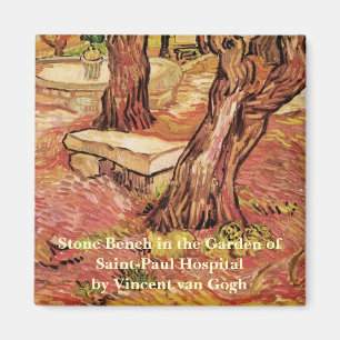 Imã Banco de Pedra de Van Gogh no Jardim, Hospital St
