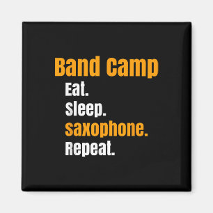 Imã Banda Acampamento Coma Sono Saxofone Repetir Verão