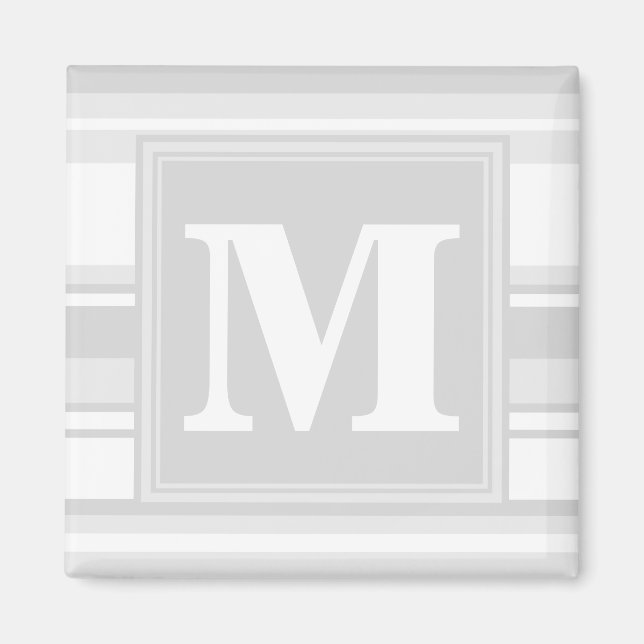 Imã Banda de cinza leve monograma (Frente)