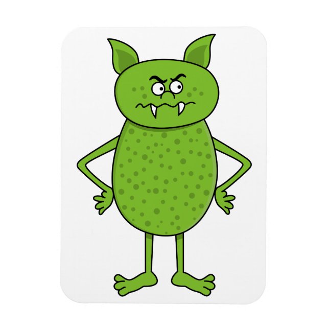 Ímã Banda desenhada verde (Vertical)