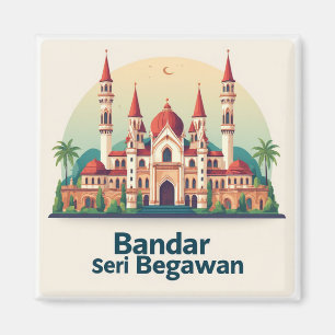 Imã Bandar Seri Begawan Com Domos Vermelhos