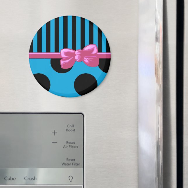 Imã Bandas Azuis, Bolinhas Azuis, Linhas, Pontas (In Situ (Fridge))