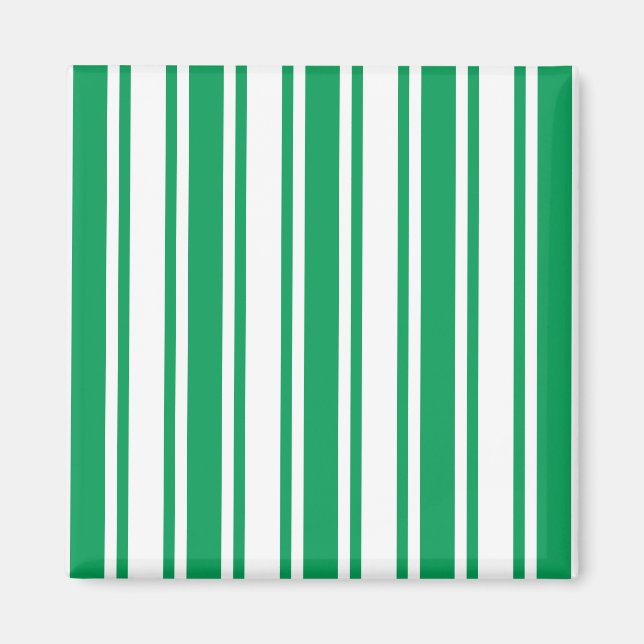 Imã Bandas de doces brancas e verdes (Frente)