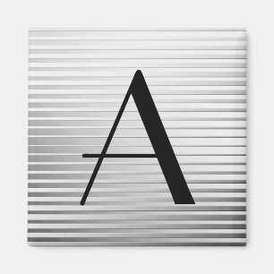 Imã Bandas de Satin Silver de Arte Monográfica