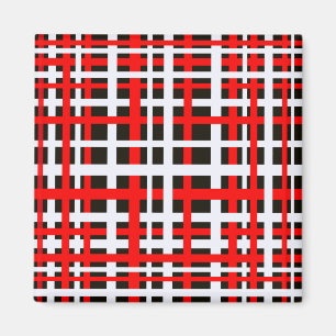Imã Bandas interligadas Vermelho branco preto